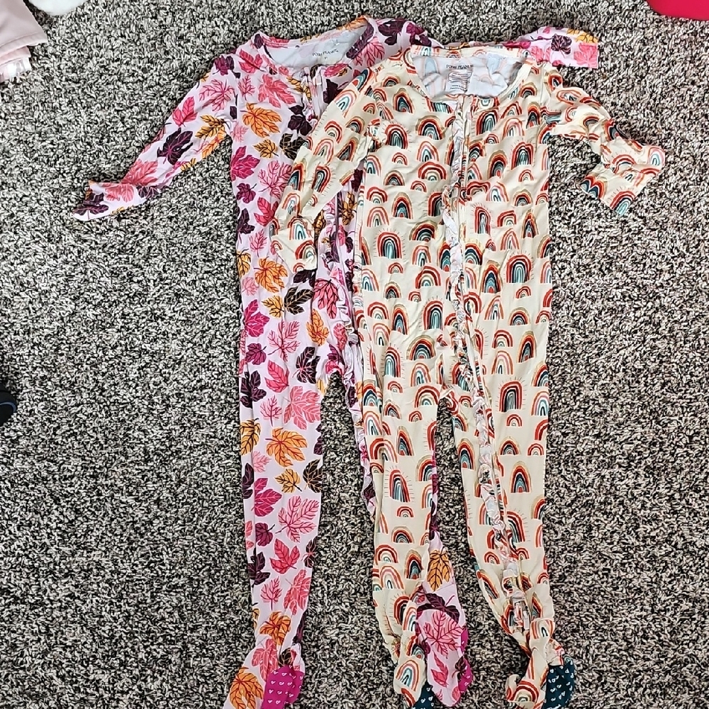 Posh Peanut Set Of 2T Footie Pajamas